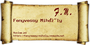 Fenyvessy Mihály névjegykártya
